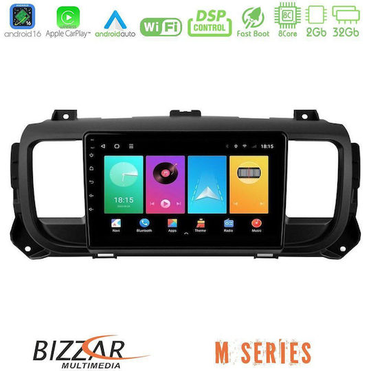 Bizzar Автомобилна Аудио Система за Peugeot Expert / Traveller Opel Vivaro Toyota Proace Citroen Jumpy (Bluetooth/USB/Вграден Wi-Fi/GPS/Apple CarPlay/Android Auto) с Touch Screen 9"