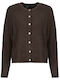 Damen Strickjacke Gestrickt Braun