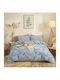 Cokitex Module Cearceafuri De Pat Single 165x260cm Denim 3 Bucăți