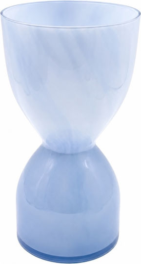 Dekorative Vase Glas Blau Φ10xΥ20cm