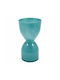 Dekorative Vase Glas Petrol 10xH20cm
