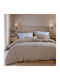 Nef-Nef Homeware Cotton Duvet Cover Set 160x230cm Single With Pillowcase Dots Mocca