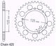 Coroană De Antrenare Spate Motocicletă Sunstar Jtr1131-53