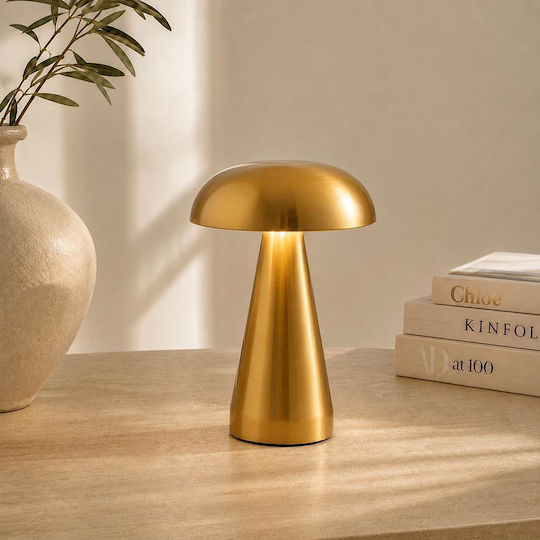 Next Metal Table Lamp with Gold Shade and Base