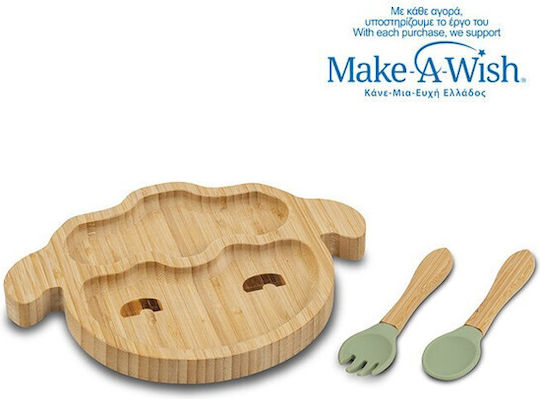 Nava Nava Baby- und Kinder-Essgeschirr aus Bamboo mit Rutschfester Basis 3er Set