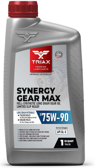 Triax Synergy Gear Max 75w-90 Ulei De Transmisie Manuală Full Sintetic Gl-5 Ls 946 Ml