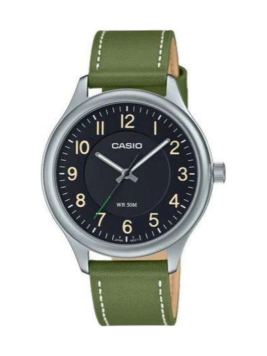 Casio Мъжки Часовник 39mm На Батерия Със Зелен ...
