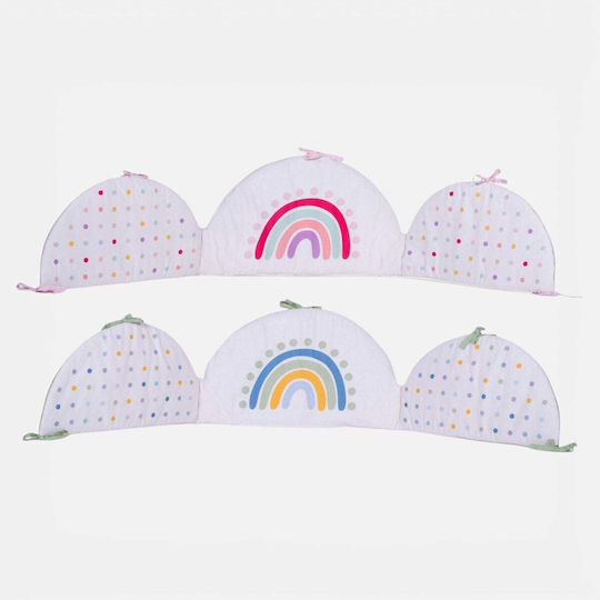 Nef-Nef Homeware Baby Dots Gitterbettumrandung Standard Innen Ecru/Rosa