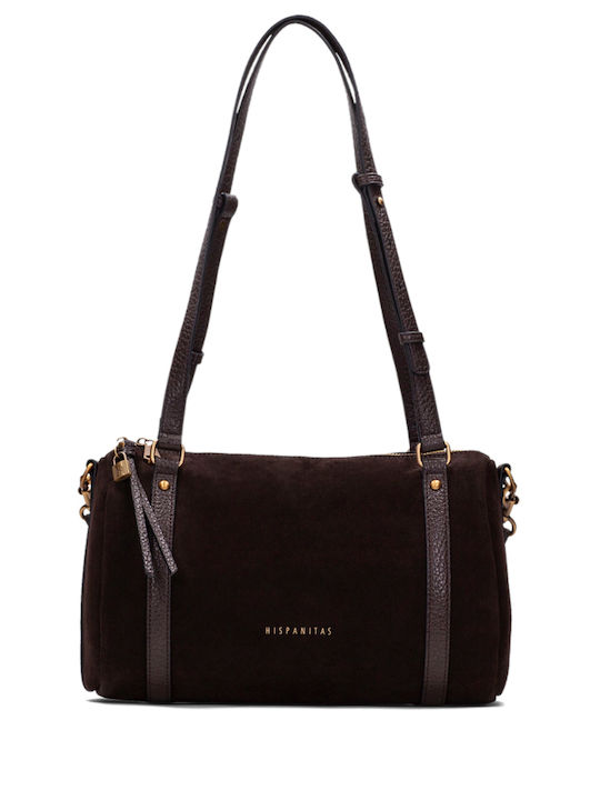 Leather Women's Shoulder Bag Suede Brown