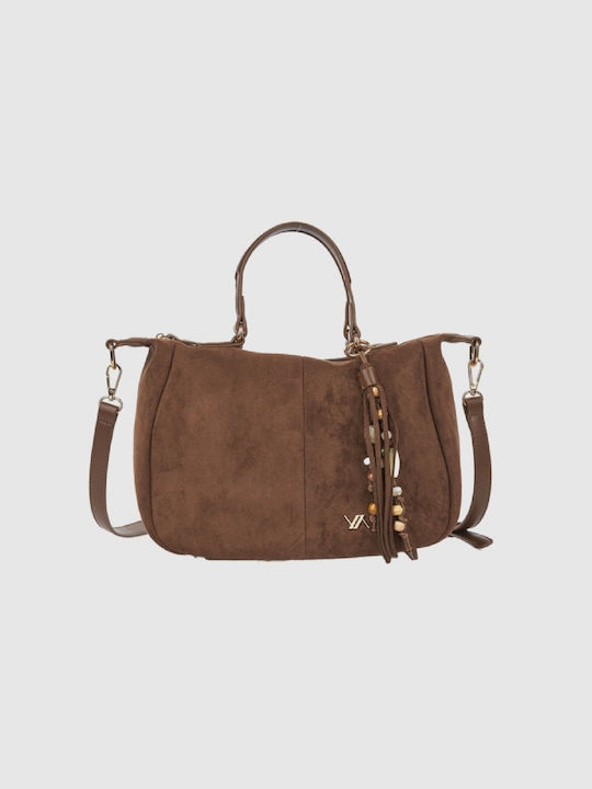 Verde Women's Shoulder / Crossbody Bag Suede Brown