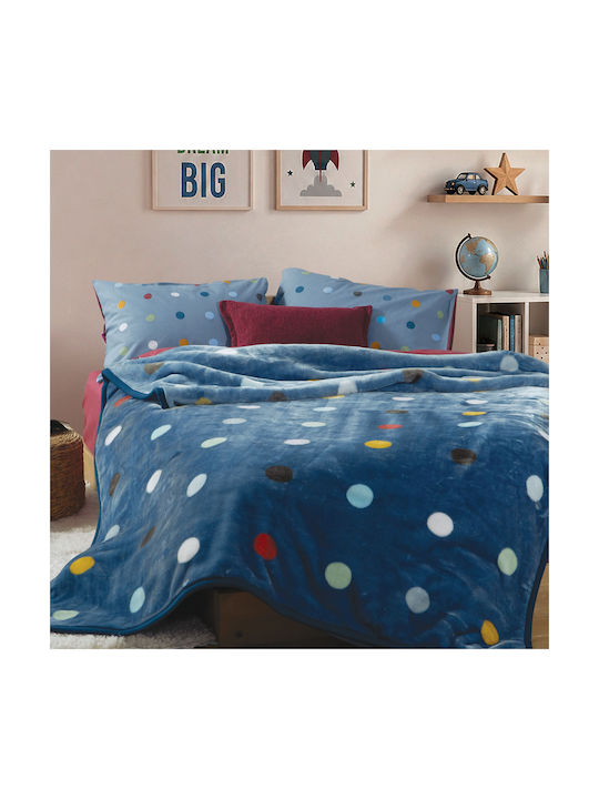 Nef-Nef Homeware Одеяло Dots Син Син 220x160см