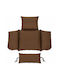 Perna Swing Cushion De Grădină Cu Spătar Maro 90x100cm