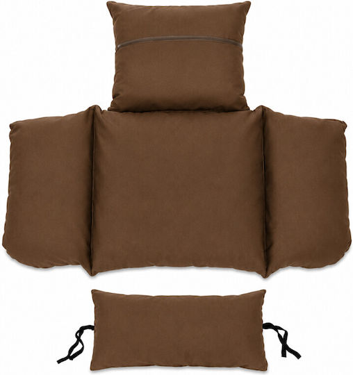 Perna Swing Cushion De Grădină Cu Spătar Maro 90x100cm