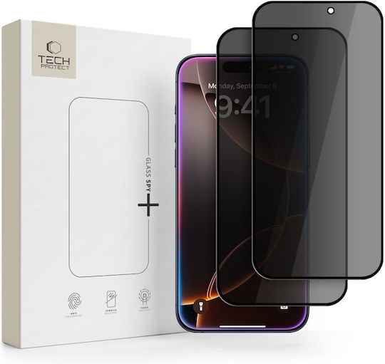 Tech-Protect Privacy Закалено стъкло 2бр (iPhone 18 Pro)