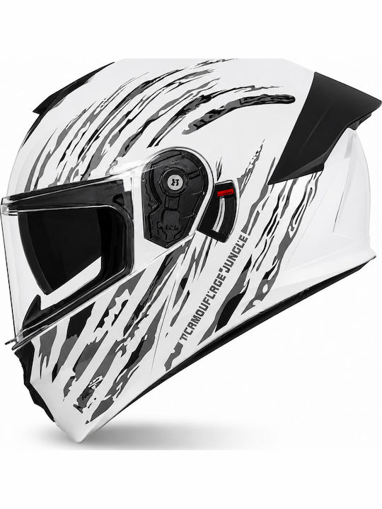 FIXATO Viper White Camo Cască Moto Flip-Up ECE ...