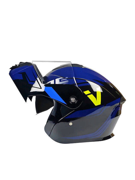 FIXATO Nova Dark Blue Κράνος Μηχανής Flip-Up EC...