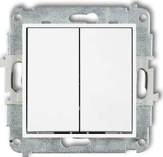 Karlik Recessed Wall Switch Without Frame White
