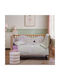 Nef-Nef Homeware Set Baby Crib Sheets Cotton Ballerine World Green 120x170cm
