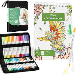 Ohuhu Pupe B Drawing Markers Water 2mm Thin, with Dual Tip Set 40 Colours Ohuhu Pupe B Drawing Markers Water 2mm Thin, with Dual Tip Set 40 Colours