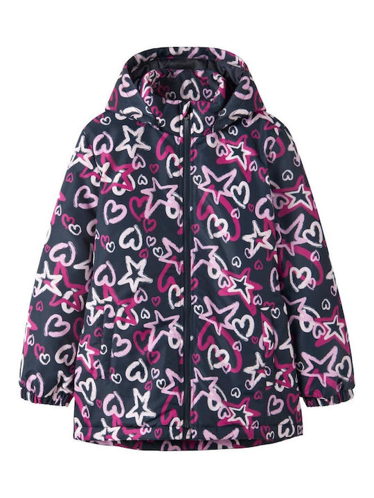 Name It Kids Casual Short Hooded Jacket Blue
