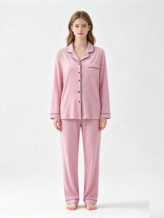 Goodnight Set De Pijamale De Vară Pentru Femei Roz