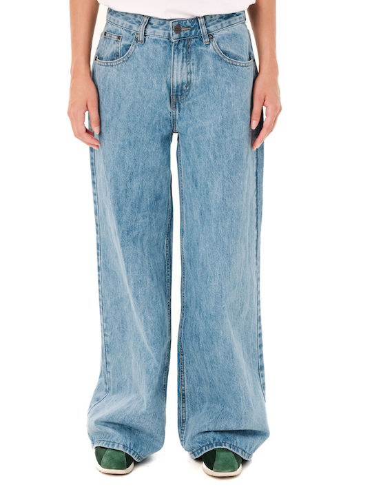 Hochgebirge Damen Jeans Hosen in Breit Bein Stil 262.EW44.94 Hellblau