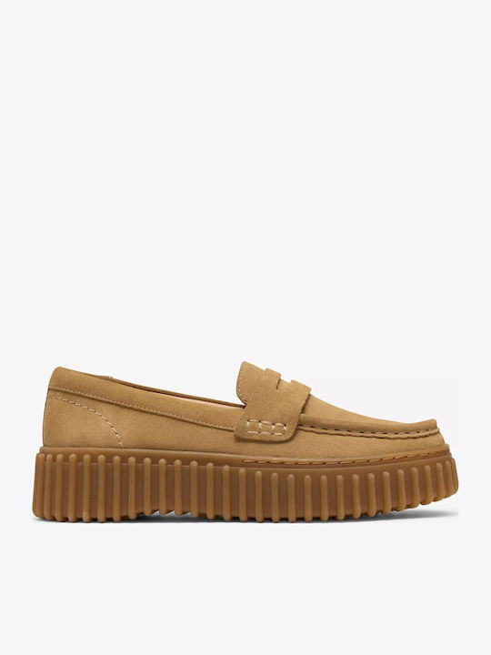Clarks Torhill Penny Leder Damen Mokassins in B...