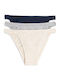 Damen-Slips 3er Pack Mehrfarbig