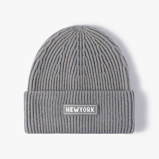 Beanie Unisex Strickmütze in Grau Farbe
