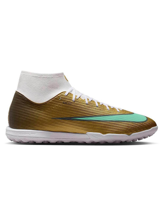 Nike Mercurial Superfly 11 Academy "Kylian Mbappé" TF Футболни Обувки с Гумена Подметка Златисти