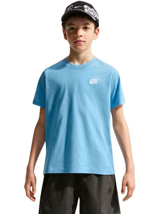Nike Tricou Pentru Copii Light Blue Sportswear