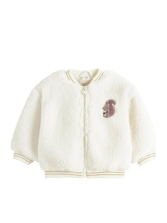 Kinder-Sweatshirt Strickjacke Weiß