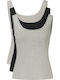 Damen T-Shirts Baumwoll-Ärmellose Damen T-Shirts Weiß/Schwarz/Grau 3Pack