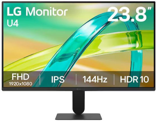 LG U4 IPS HDR Монитор 23.8" FHD 1920x1080 144Hz с Време на реакция 1ms GTG