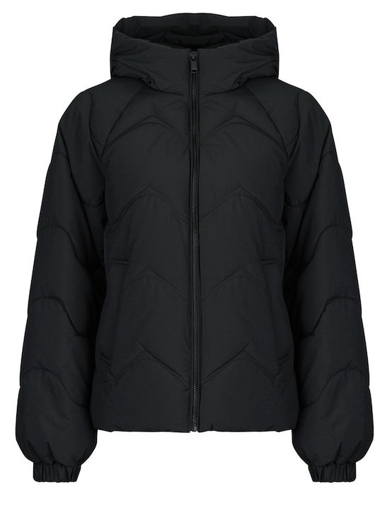 Jdy Kurzes Damen Puffer Jacke für Winter Schwarz