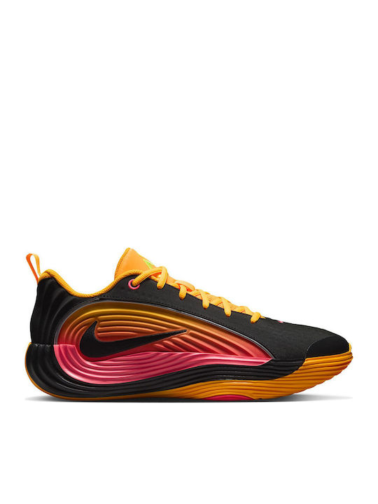 Nike Giannis Immortality 5 Laser Crimson Laser Orange Black Metallic Silver Basketball Shoes