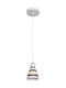 Elmark White Pendant Ceiling Light with E27 Socket 13x13x122.5cm