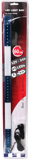 60 Cm Led Light Bar 45 Leds 12v 24v Blau-Weiß Griechische Flagge Banner