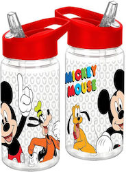 HOMie Kunststoff Kinder Trinkflasche Mickey mit Stroh Mehrfarbig 450ml HOMie Kunststoff Kinder Trinkflasche Mickey mit Stroh Mehrfarbig 450ml