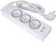 Power Strip 3 Sockets with 1 USB-A, 2 USB-C and 1.5m Cable