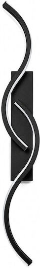 VenCore Modern Wall Lamp with Integrated LED and Adjustable White Light Black 8x5cm