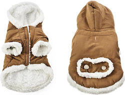 Value Imports Dog Coat Hooded Brown Small Back Length 35 cm Value Imports Dog Coat Hooded Brown Small Back Length 35 cm