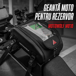 Motowolf Mb10 8l Motorcycle Tank Tail Bag Magnetic Straps Phone Pocket Rain Cover