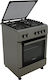 Stove 80lt with Gas Cooktops W60cm Inox