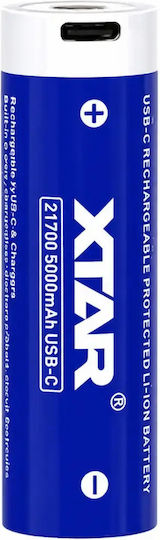 XTAR Презареждаща се Батерия 21700 Li-ion 5000mAh 3.6V