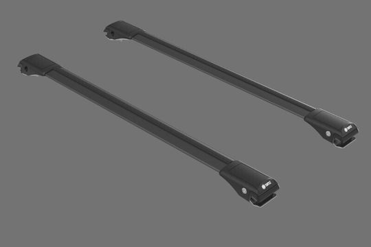 Complete Car Roof Rack Supports + Beams F-kit 106-106 Cm Black