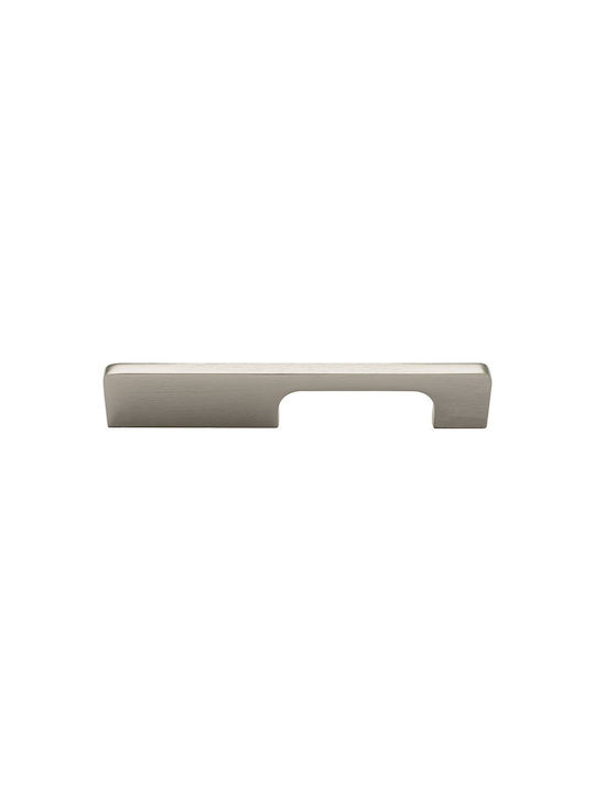 Viometale Möbelgriff aus Metall Nickel Matt mit Lochabständen 224mm 05.86-224.59