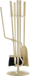 Zogometal Zogometal Kaminwerkzeug-Set mit Ständer-Halter-Set Ivoire