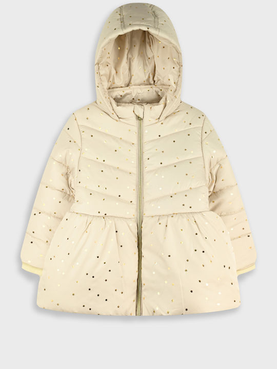 Energiers Kids Casual Short Hooded Jacket Vanilla