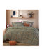 Nef-Nef Homeware Сет Памучна завивка Супер двойна 220x240см Floriva Green 330 GSM
